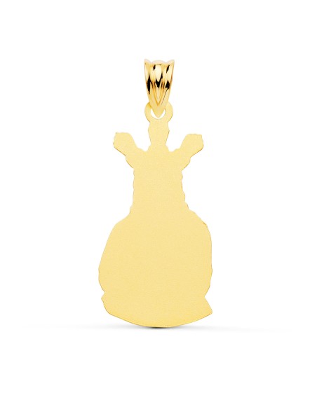 18K MEDALLA ORO AMARILLO CRISTO CAUTIVO SILUETA 18X10 MM