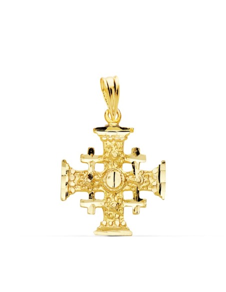 18K CRUZ DE JERUSALEM ORO AMARILLO 21X17 MM