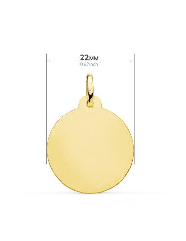 18K MEDALLA ORO AMARILLO SAN CRISTOBAL MATIZADA...