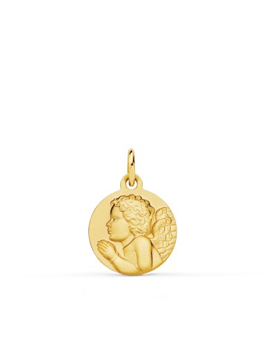 18K MEDALLA ORO AMARILLO ANGEL NIÑO PIADOSO...