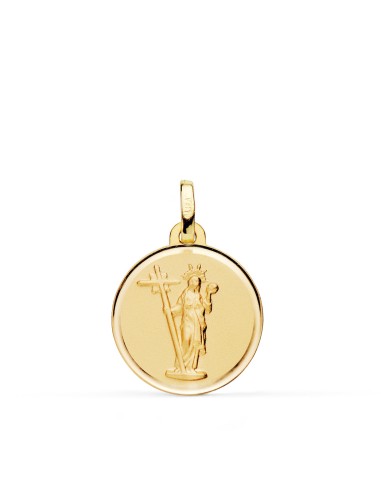 18K MEDALLA ORO AMARILLO SANTA ELENA BISEL...