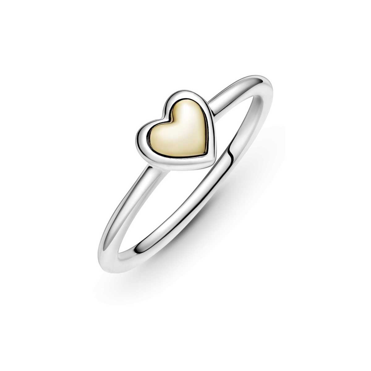 Anillo Pandora Corazón Cúpula Dorada - 199396C00