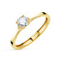 18K SOLITARIO ORO AMARILLO 4 GARRAS CON DIAMANTE 0,50 QTES. G - VS1