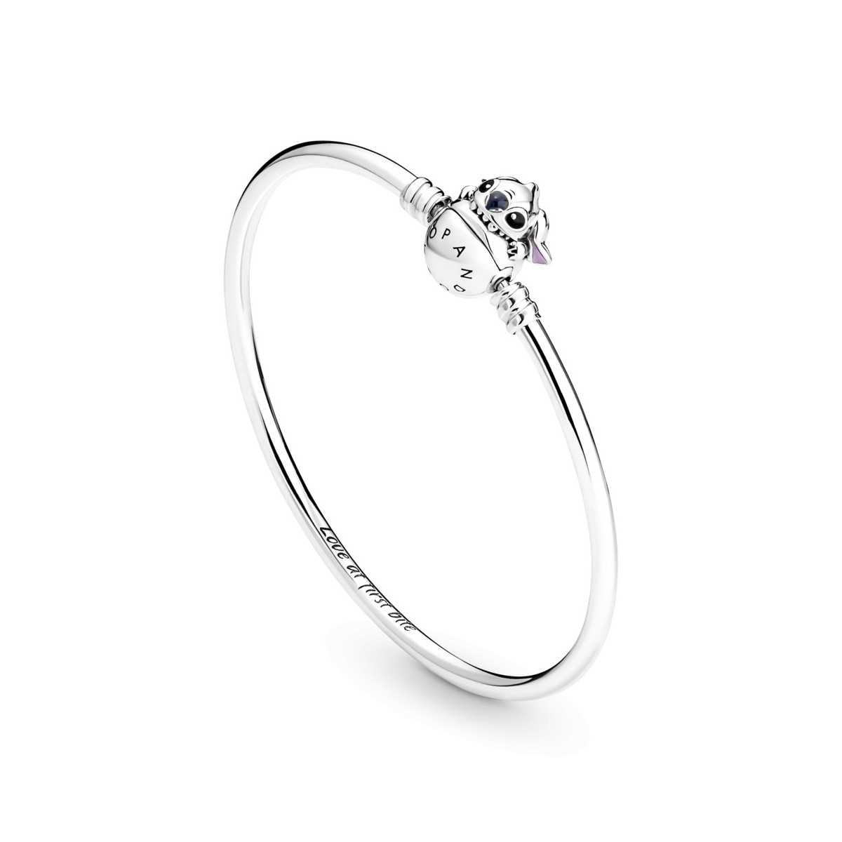 Pulsera Rígida Pandora Moments Cierre Mordisco Stitch de Disney 591683C01-17