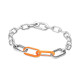 Link Doble Pandora en plata de ley Naranja Brillante  ME 791971C01