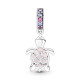 Charm Colgante Pandora Tortuga Marina Cristal de Murano Rosa 798939C02