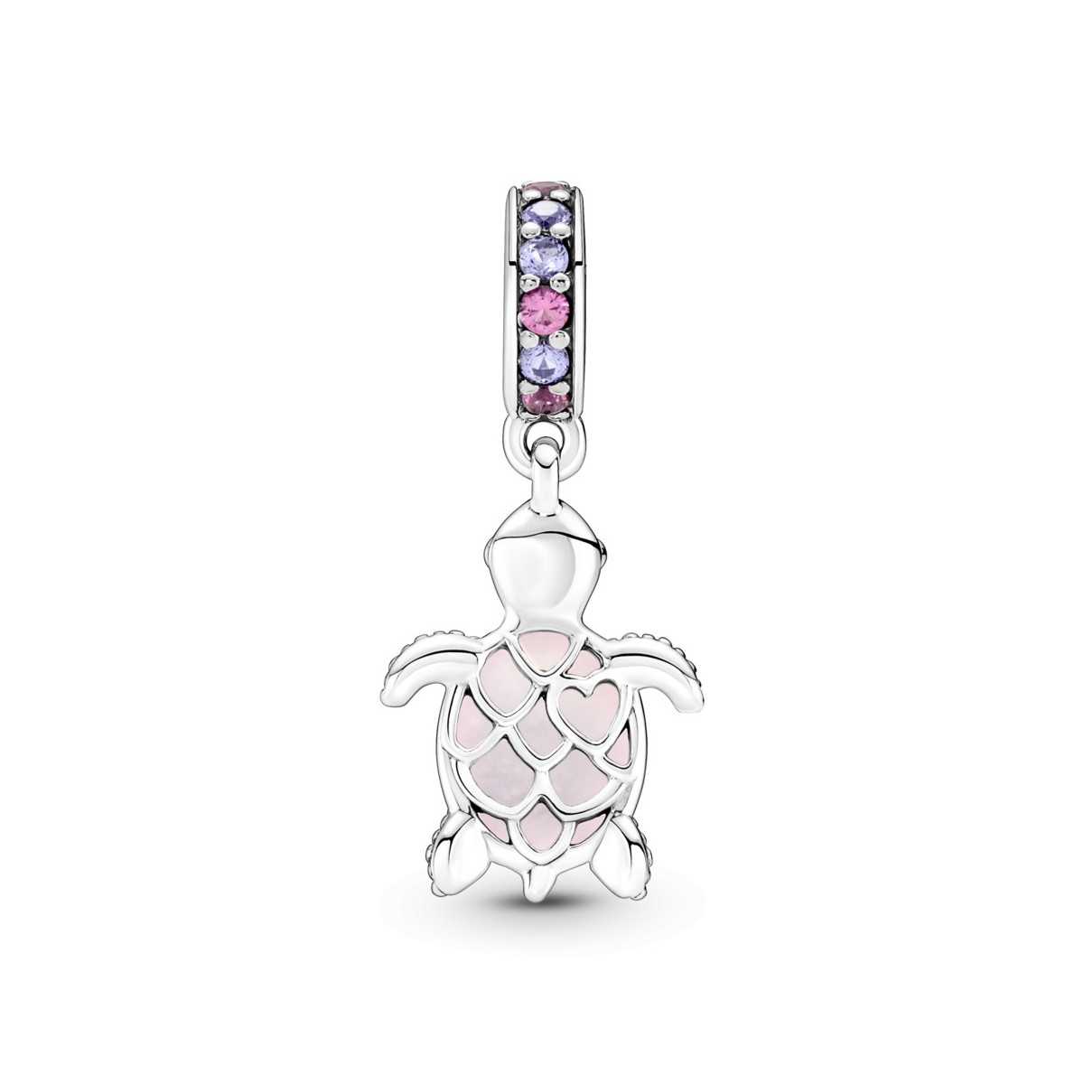 Charm Colgante Pandora Tortuga Marina Cristal de Murano Rosa 798939C02