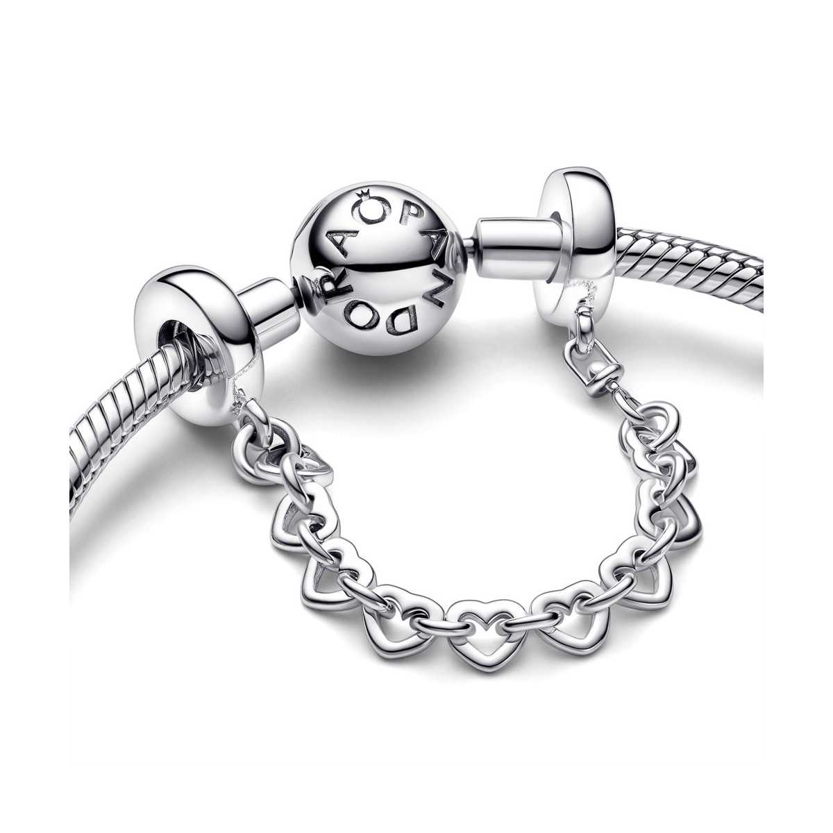 Cadena de Seguridad Pandora Corazones Enlazados 792274C00-05