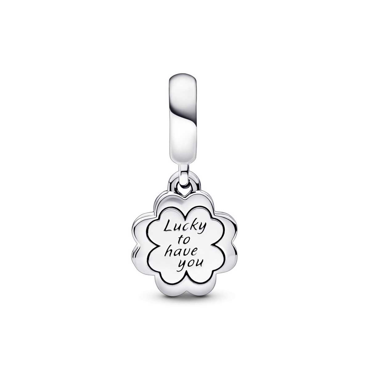 Charm Pandora Colgante Doble Trébol de Cuatro Hojas de la Amistad 792245C01