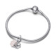 Charm Pandora Colgante Doble Trébol de Cuatro Hojas de la Amistad 792245C01