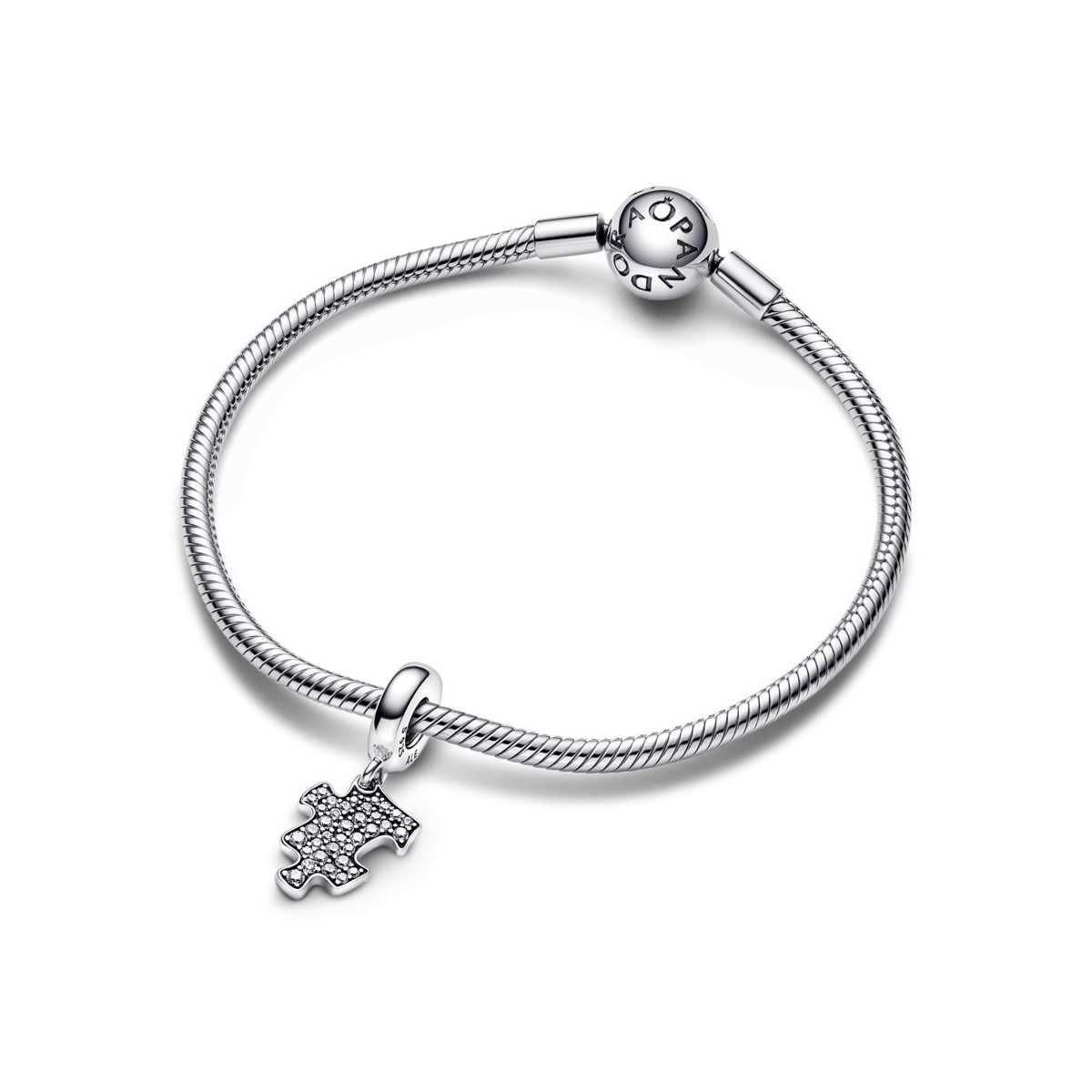 Charm Pandora Colgante Pieza de Puzzle Brillante 792241C01