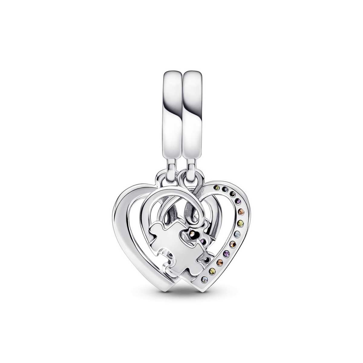 Charm Pandora Colgante Divisible Puzzle Corazones de la Amistad 792239C01