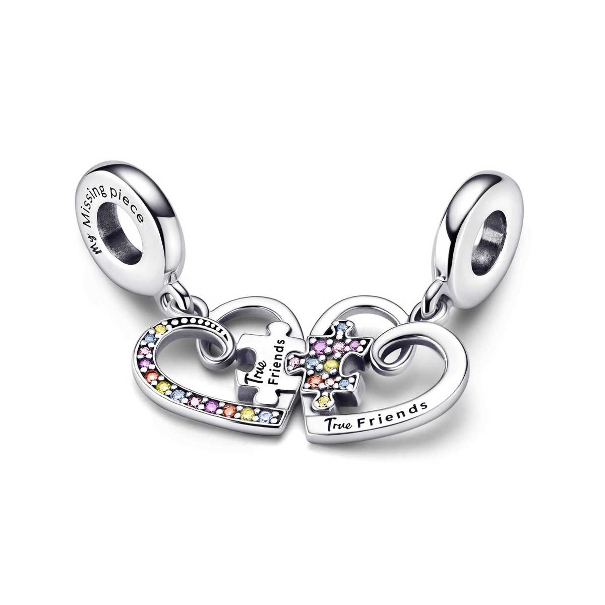 Charm Pandora Colgante Divisible Puzzle Corazones de la Amistad 792239C01