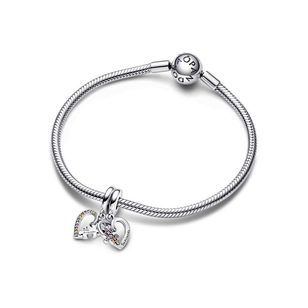 Charm Pandora Colgante Divisible Puzzle Corazones de la Amistad 792239C01