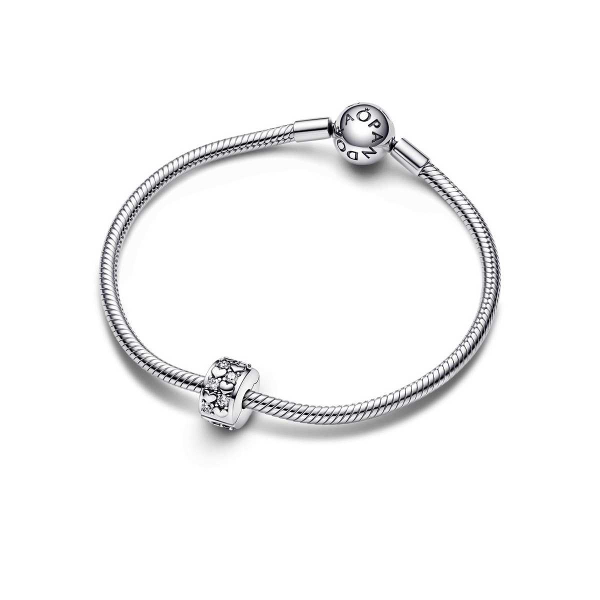 Clip Pandora Corazones Infinitos Brillantes 792235C01