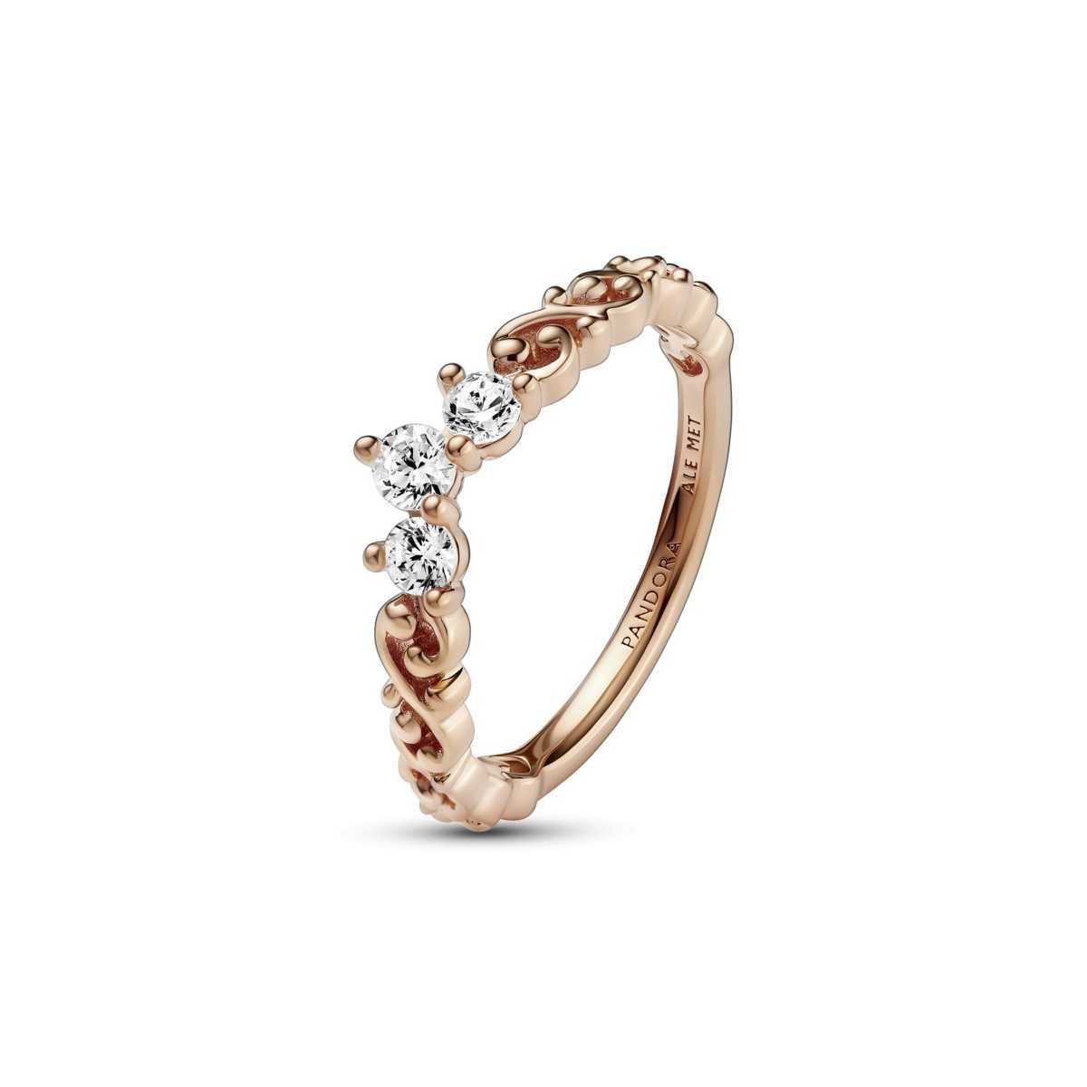 Anillo Pandora Tiara Real Remolino Oro Rosa 182232C01-54