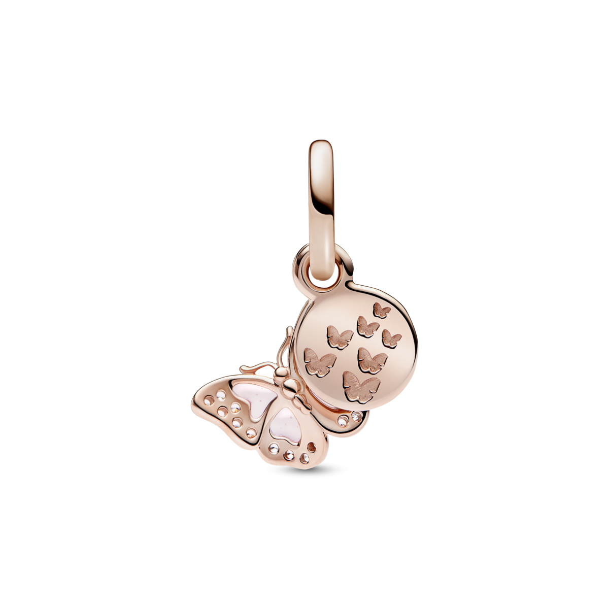 Charm Pandora  Colgante Doble Mariposa Rosa 782555C01