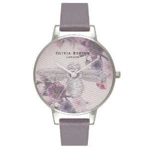 Reloj Olivia Burton bordado Dial London Gris y Plata OB16EM05
