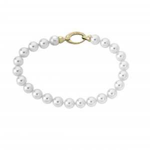 Majorica pulsera perlas 7 mm cierre plata dorada 09857.01.1.021.010.1