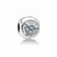 Charm plata cristal azul agua 792095NAB