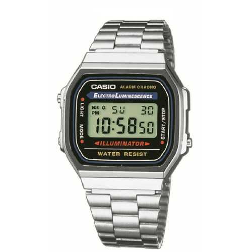 Reloj Casio Retro Cuadrado Acero A168WA-1YES