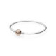 Pulsera plata cierre pand rose - 580713