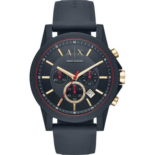 Reloj Armani Exchange Caucho Crono Azul AX1335