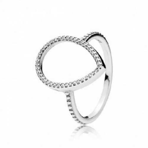 Anillo Pandora Lagrima Calada Circonitas - 196253CZ