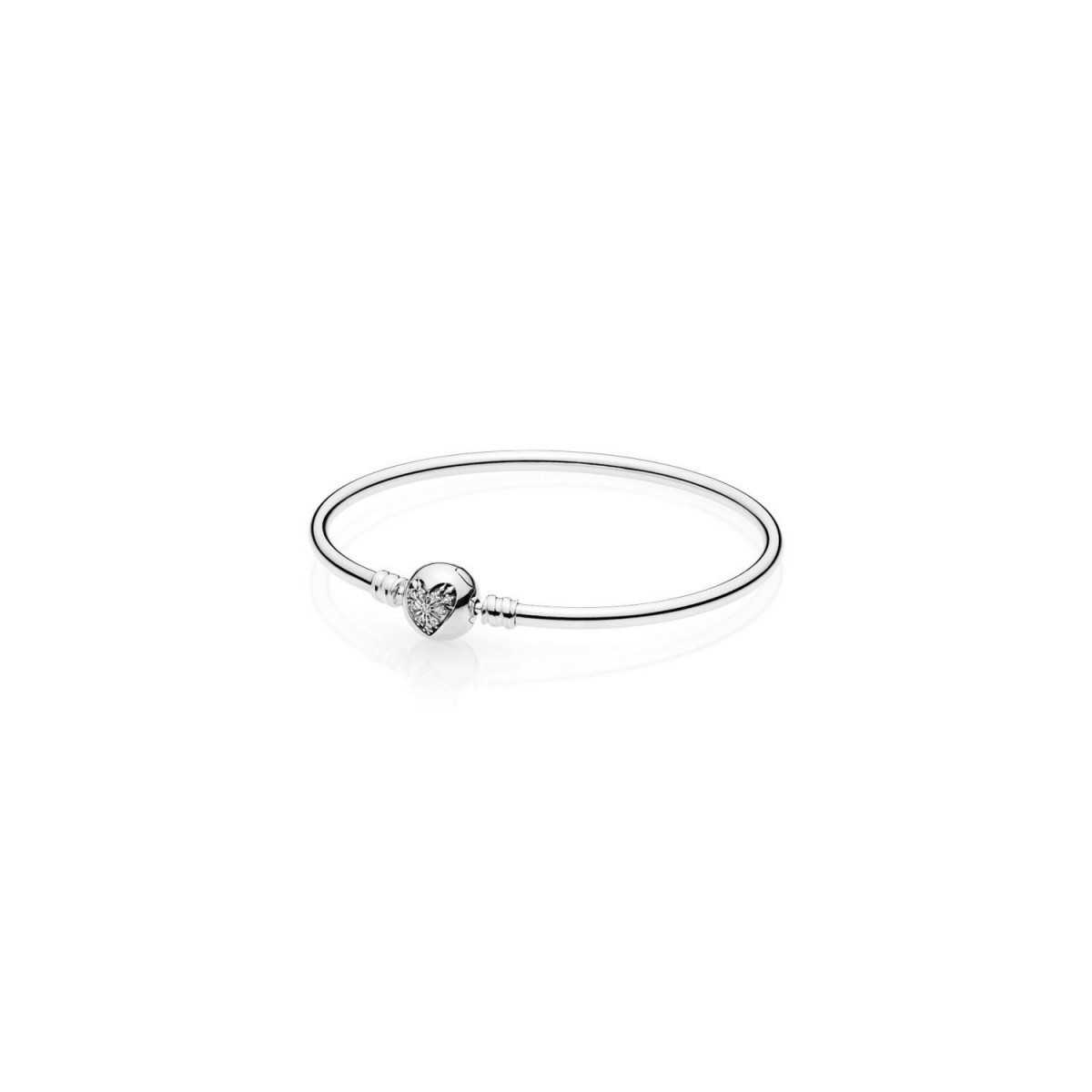 Pulsera rigida cierre corazon hielo - 596404CZ