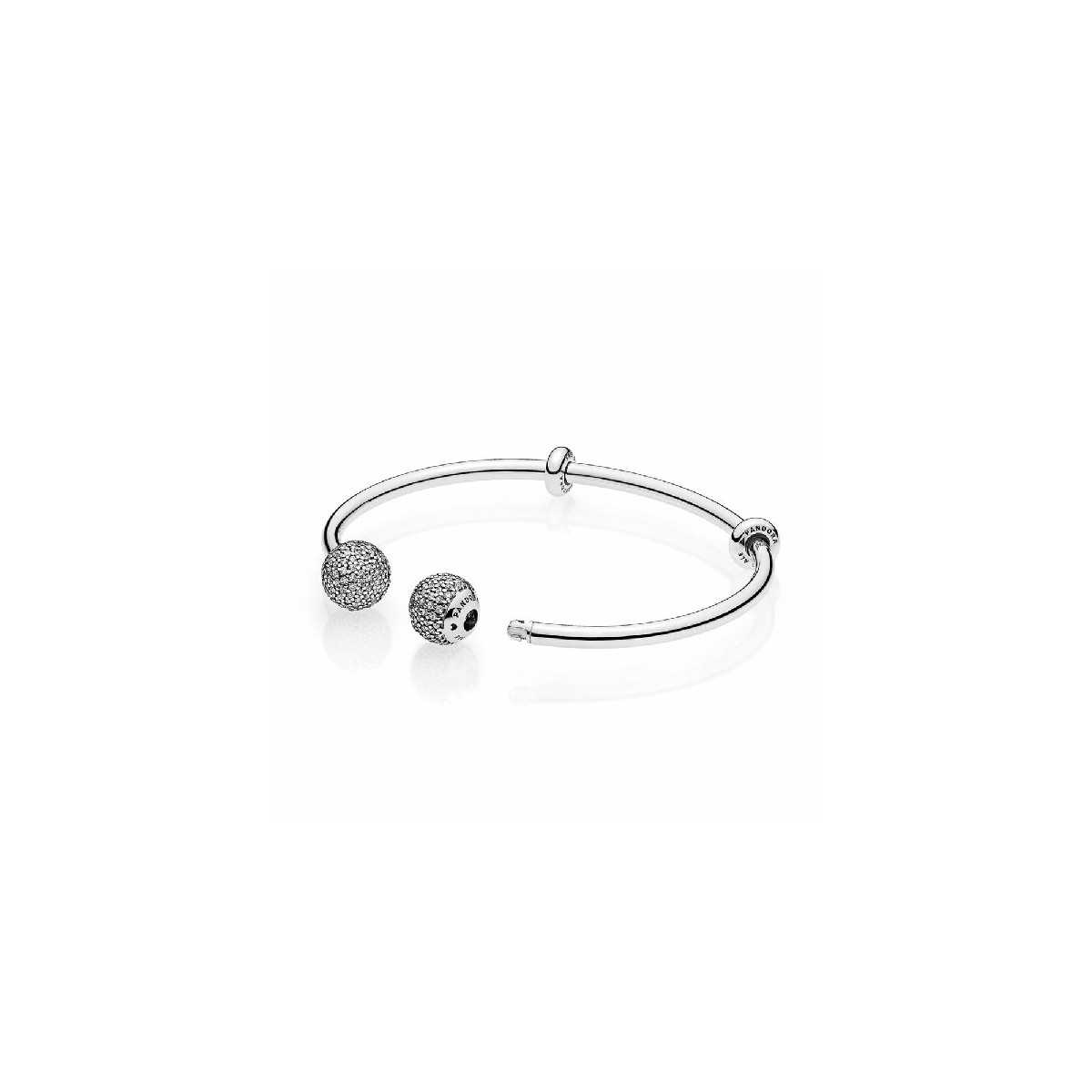 Pulsera Plata Circ Abierta - 596438CZ
