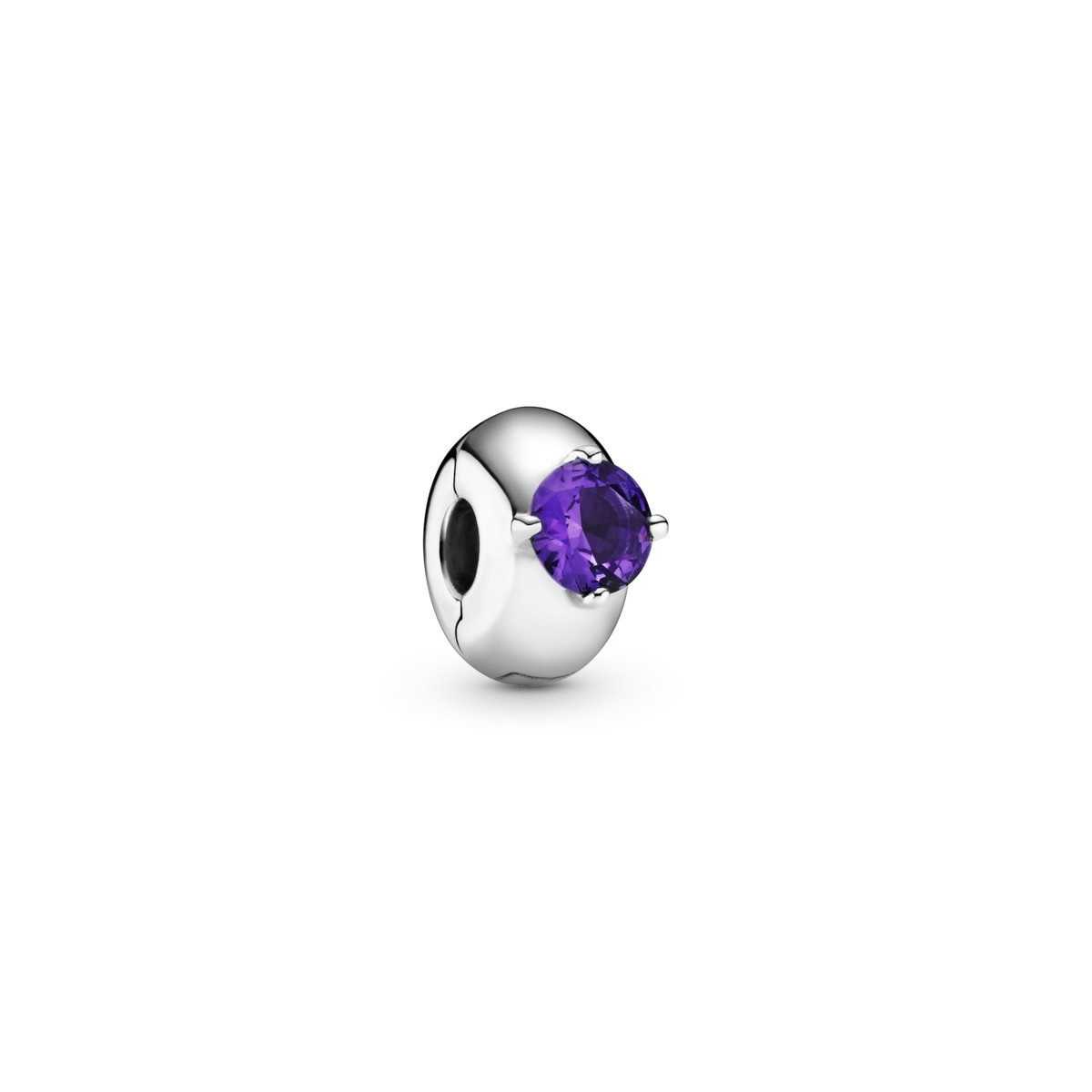 Clip Pandora Cículo Solitario Morado 799204C02