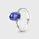 Anillo Pandoran Halo Brillante Azul - 190056C01