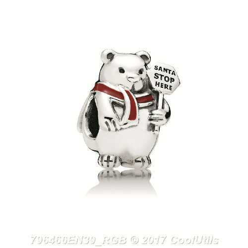 CHARM PLATA ESMAL ROJO OSO NAV 796466EN39