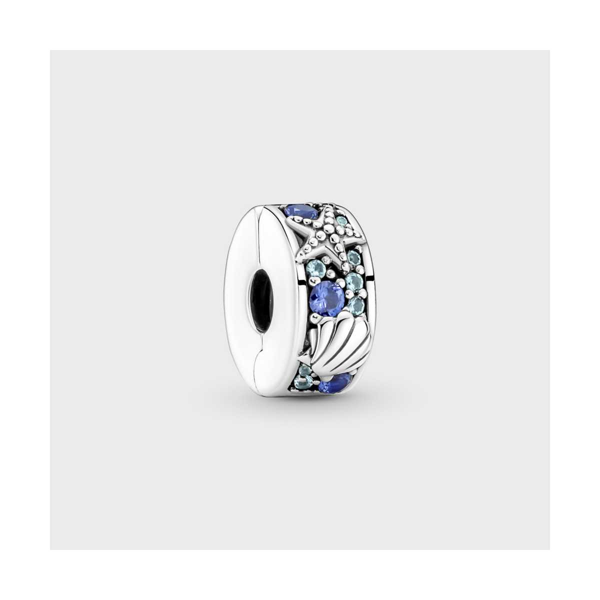 Clip Pandora Concha y Estrella de Mar Tropical 791678C01