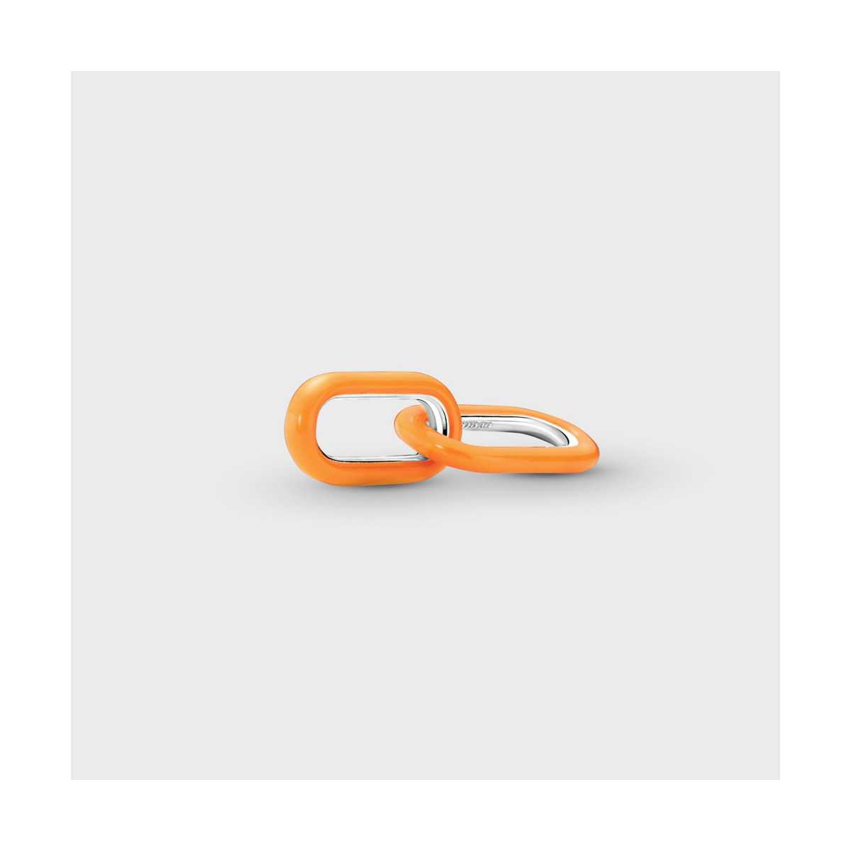 Link Doble Pandora en plata de ley Naranja Brillante  ME 791971C01