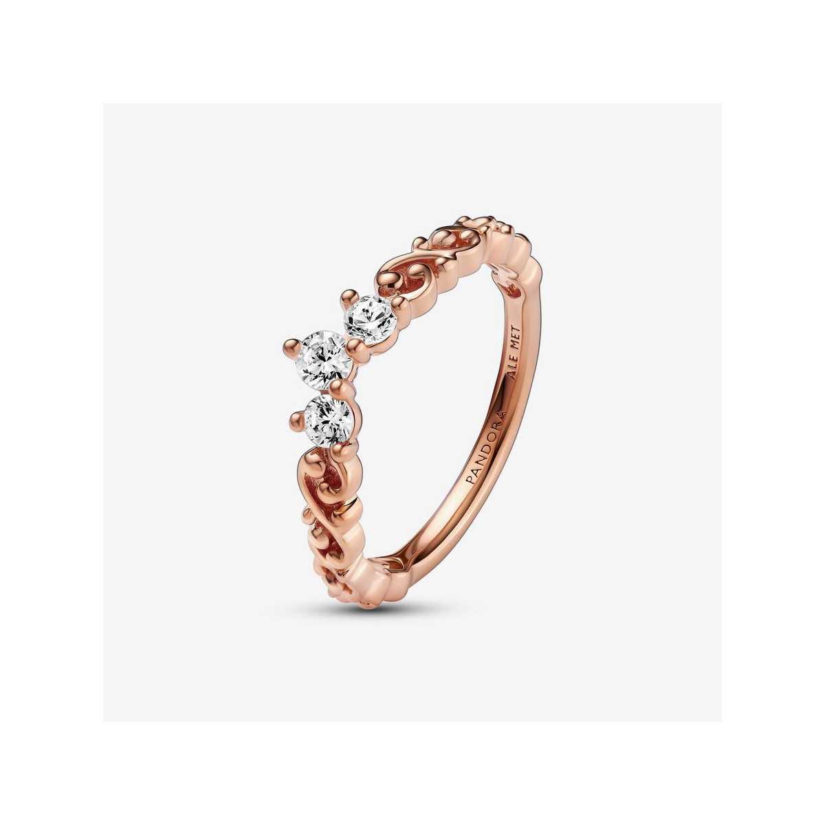 Anillo Pandora Tiara Real Remolino Oro Rosa 182232C01-52