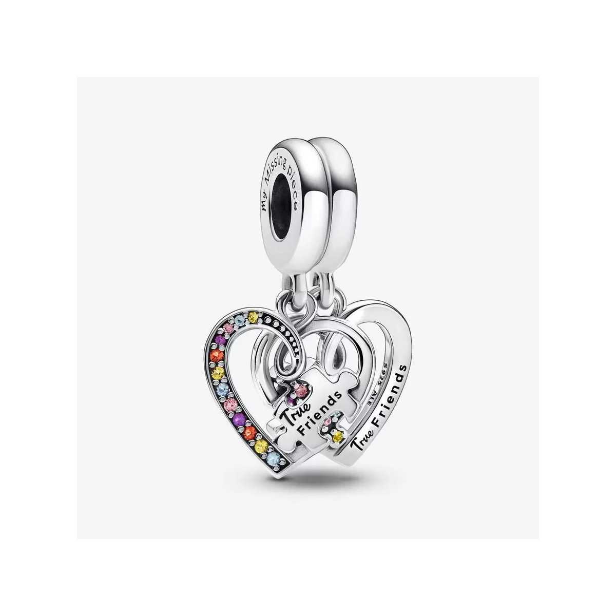 Charm Pandora Colgante Divisible Puzzle Corazones de la Amistad 792239C01