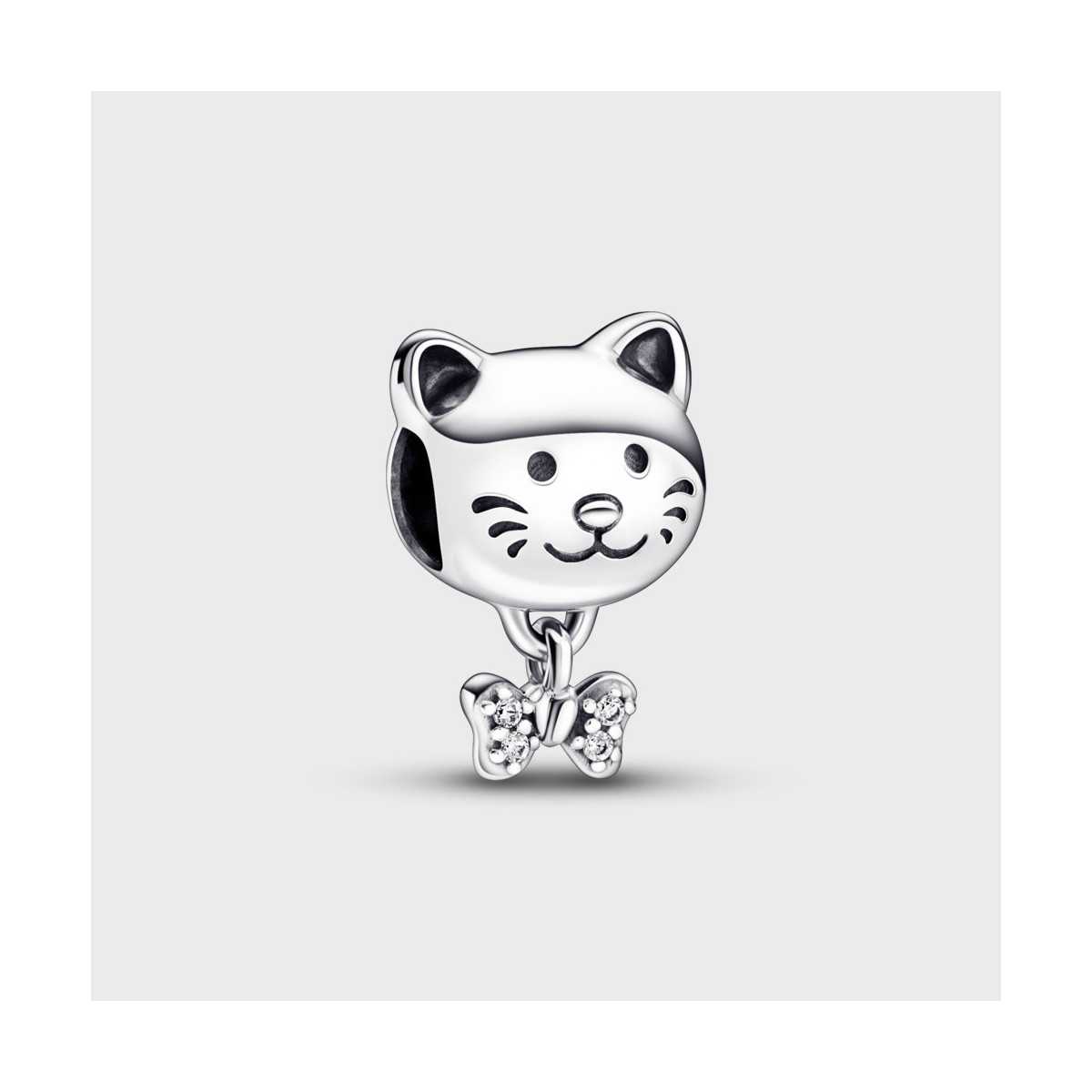 Charm Pandora Mascota Gato y Lazo 792255C01