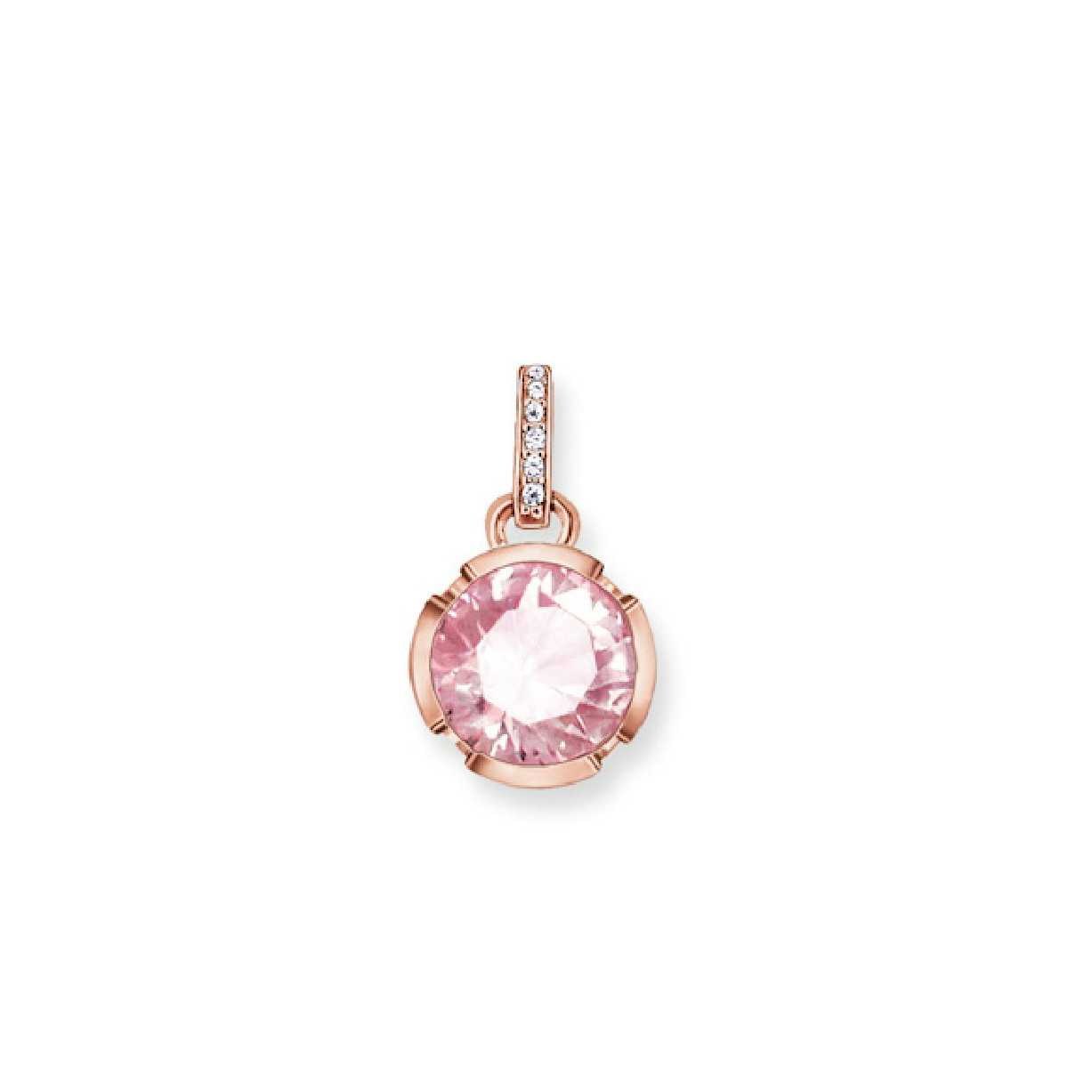 Cuarzo rosa plata rosa asa circ. PE689-633-9