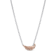 Collar Pandora  Pluma Curvada Flotante en Dos Tonos 382575C01-45