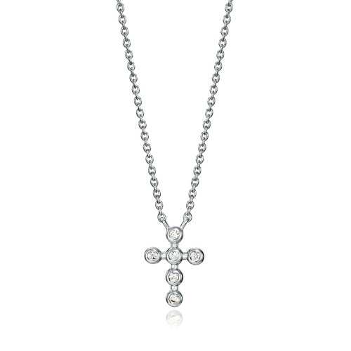 Collar Viceroy de niña Sweet de plata de ley motivo de cruz con circonitas 71029C000-38