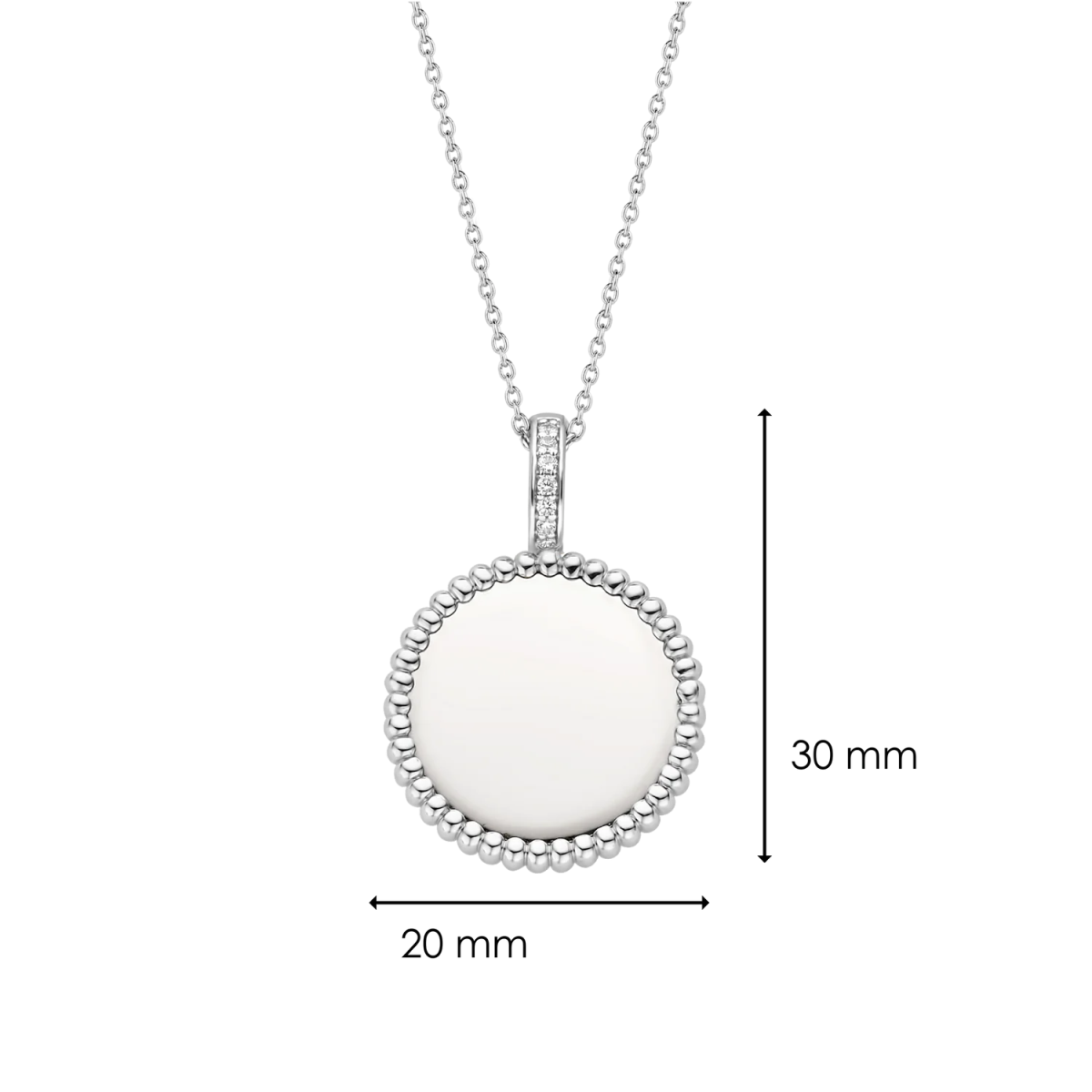 Cadena TI SENTO Medalla Redonda 6798SI