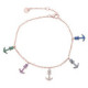 Pulsera Salvatore Oro Rosa Anclas Colgantes 225P0018