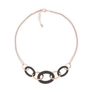 Collar Pesavento Polvere di Sogni. Plata Rosa + Polvo Marrón WPLVE1160