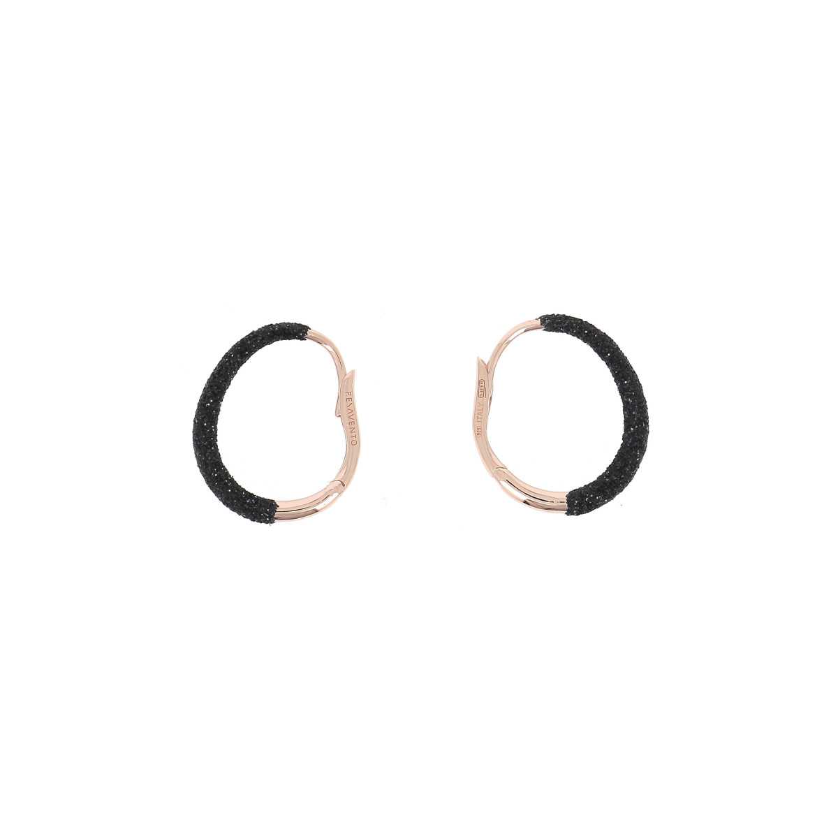 Pendientes Pesavento Polvere di Sogni. Plata Rosa + Polvo Negro WPLVO01112