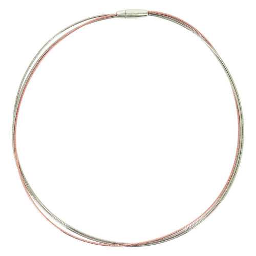 Collar Pesavento DNA Spring. Plata Rosa - Rodio WDNAG467