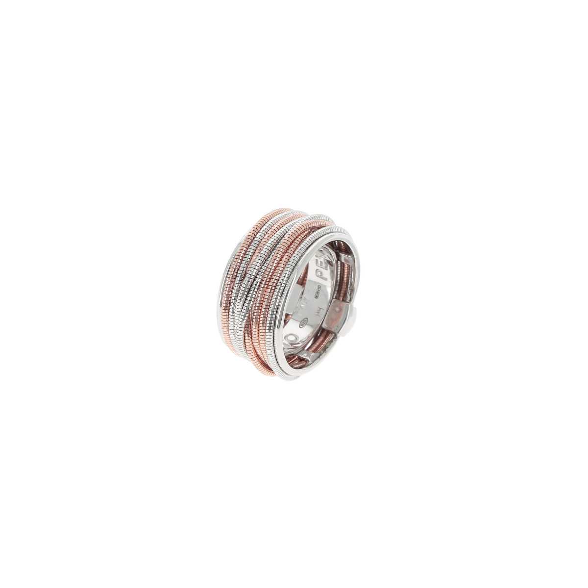 Anillo Pesavento DNA Spring. Plata Rosa - Rodio WDNAA175/M