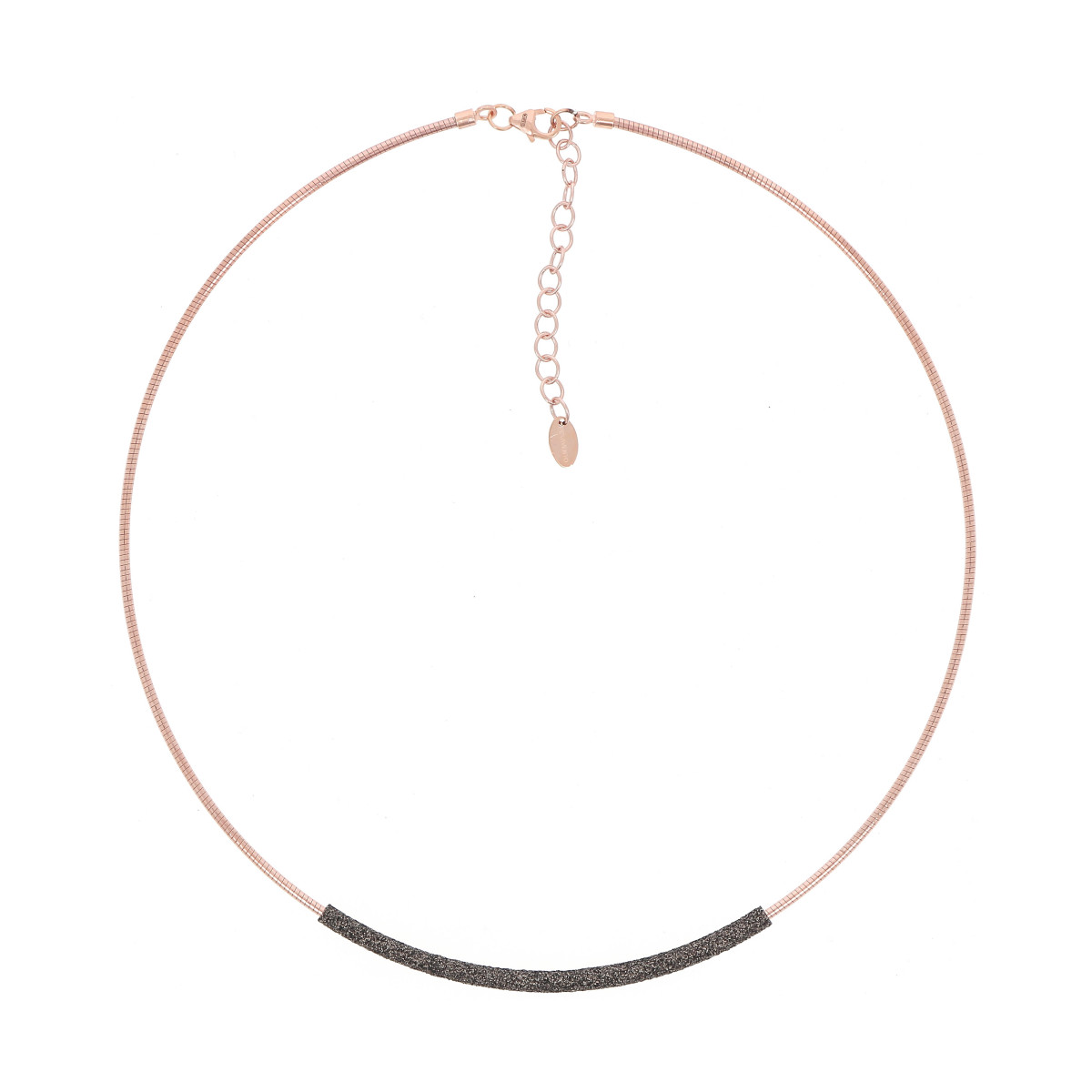 Collar Pesavento DNA Spring. Plata Rosa + Polvo Marrón WDNAG180