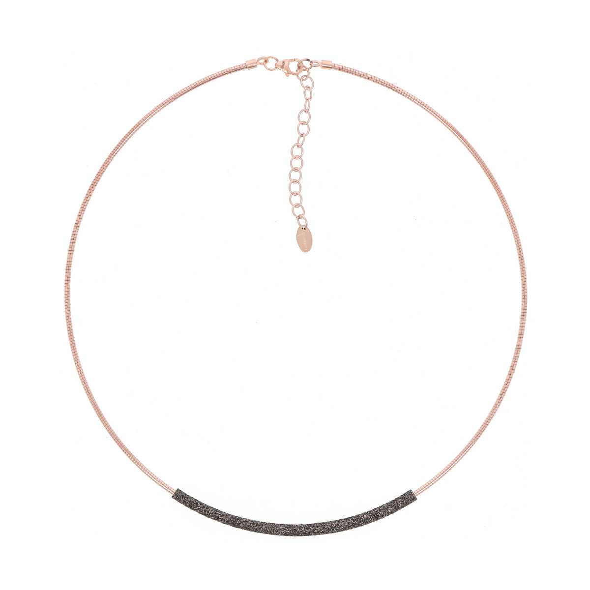 Collar Pesavento DNA Spring. Plata Rosa + Polvo Marrón WDNAG180