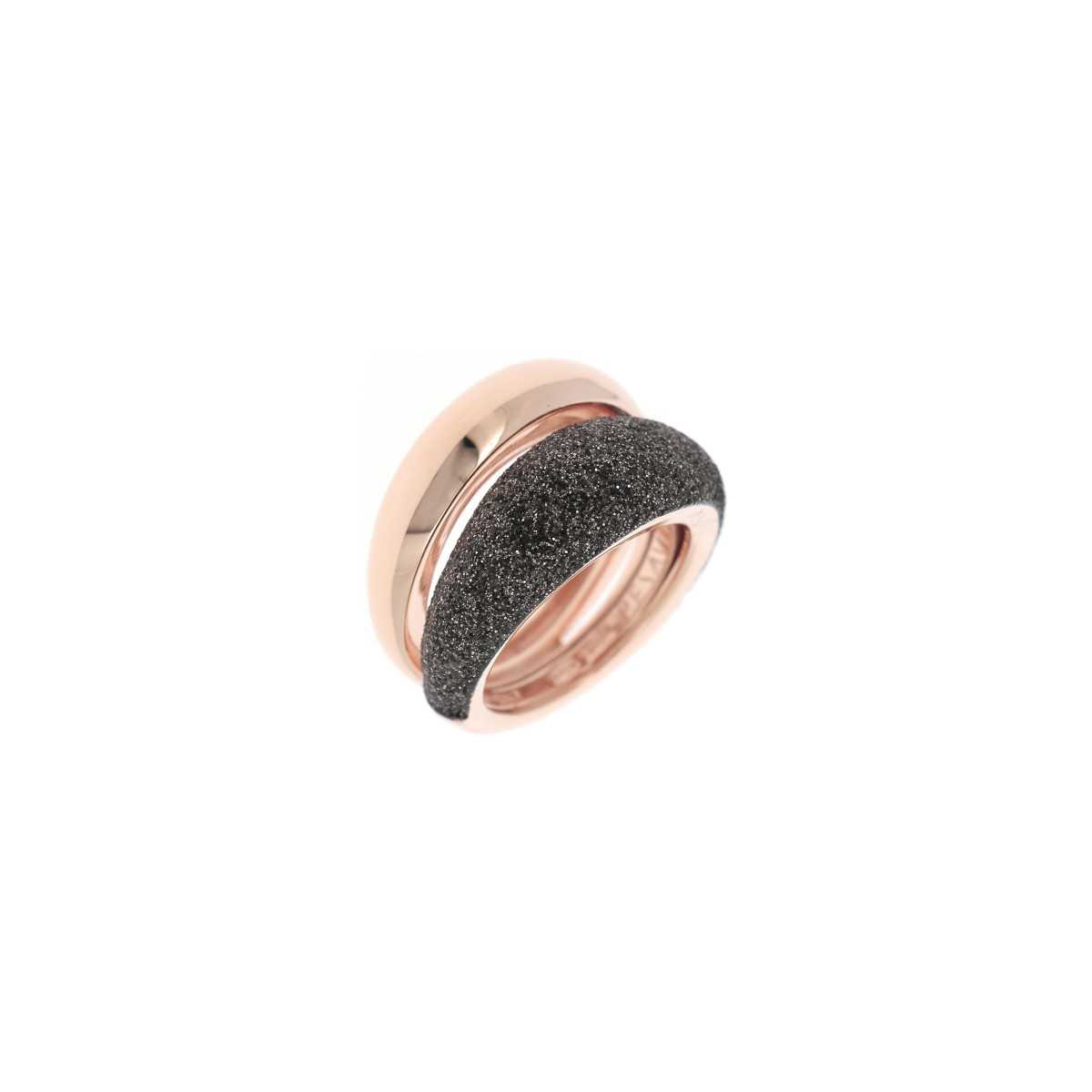 Anillo Pesavento Polvere di Sogni. Plata Rosa + Polvo Marrón WPLVA643/M